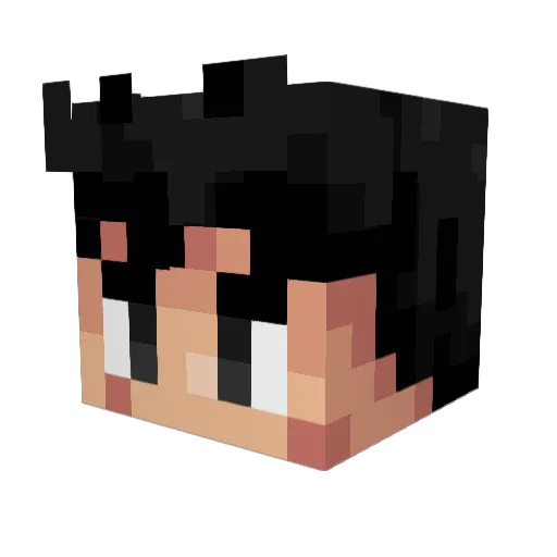Yamcho Minecraft avatar head, 3D render