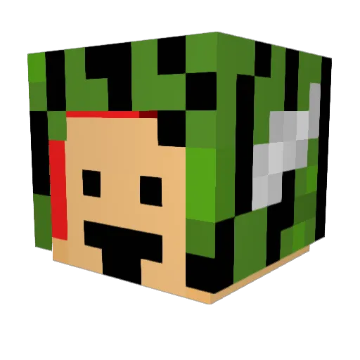 Yame490 Minecraft avatar head, 3D render