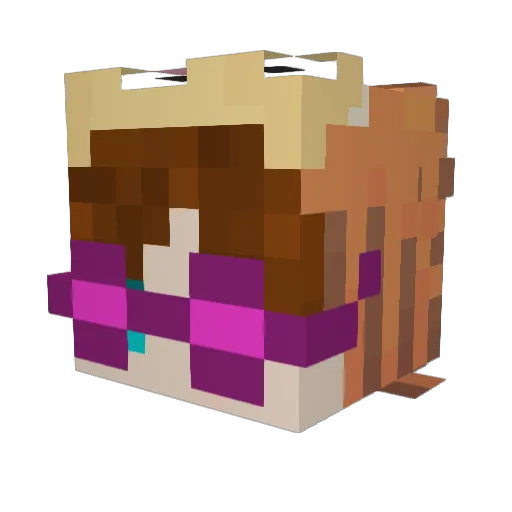 Yamendo Minecraft avatar head, 3D render