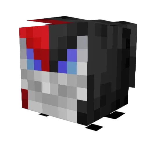 Yamey Minecraft avatar head, 3D render