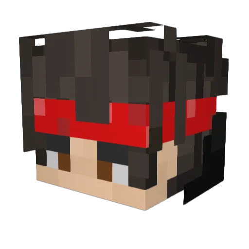 Yami2020 Minecraft avatar head, 3D render