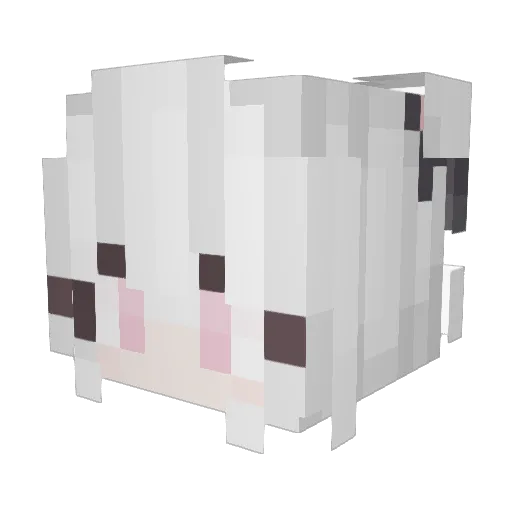 Yami455 Minecraft avatar head, 3D render