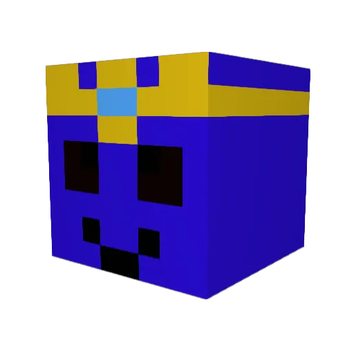 Yami7872 Minecraft avatar head, 3D render