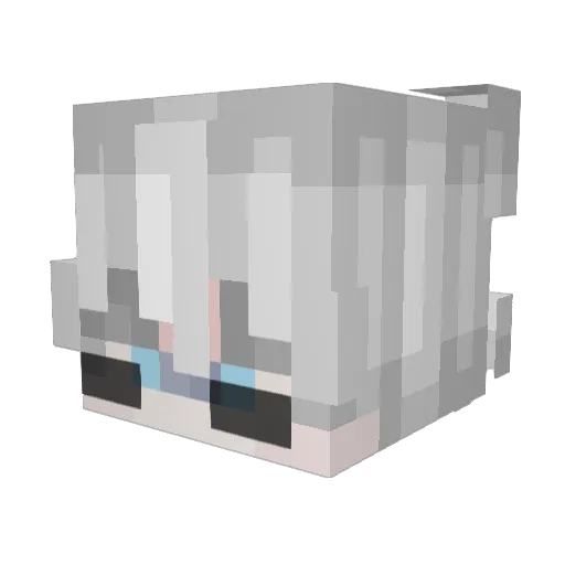 Yami99i Minecraft avatar head, 3D render