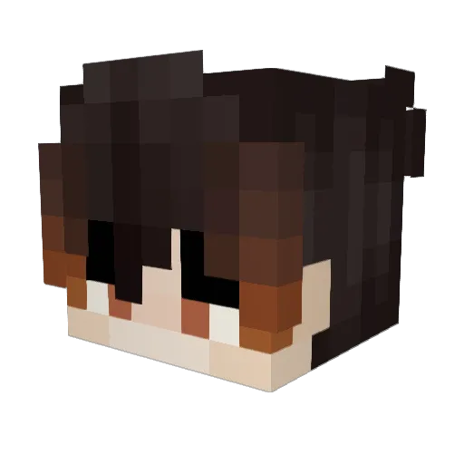 YamiLostSoul Minecraft avatar head, 3D render