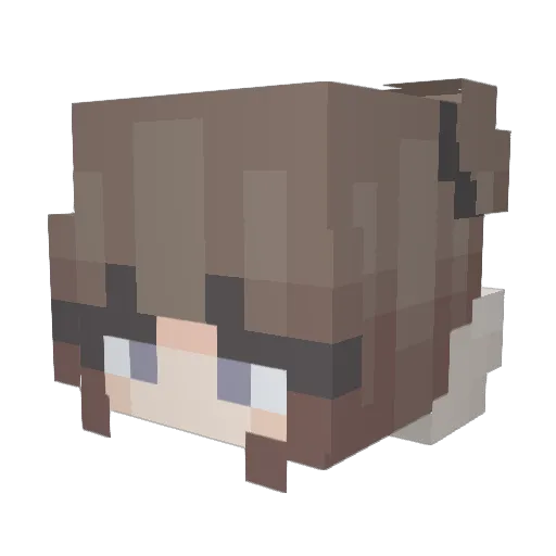 YamiNamiLP Minecraft avatar head, 3D render