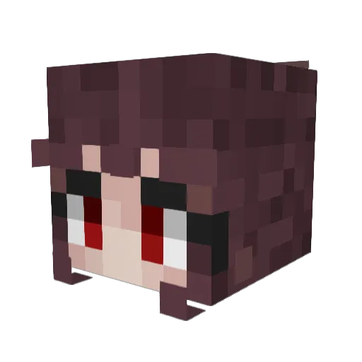YamiNoOuji Minecraft avatar head, 3D render