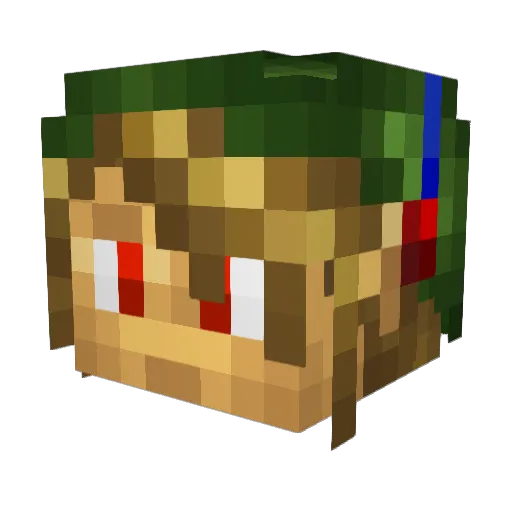 YamiParadise Minecraft avatar head, 3D render