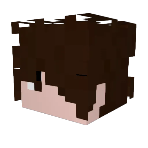 YamiShikai Minecraft avatar head, 3D render