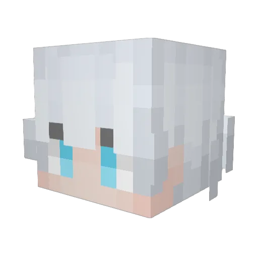 YamiYami_ Minecraft avatar head, 3D render