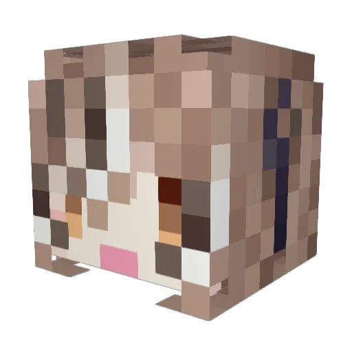 YamiYumYum Minecraft avatar head, 3D render