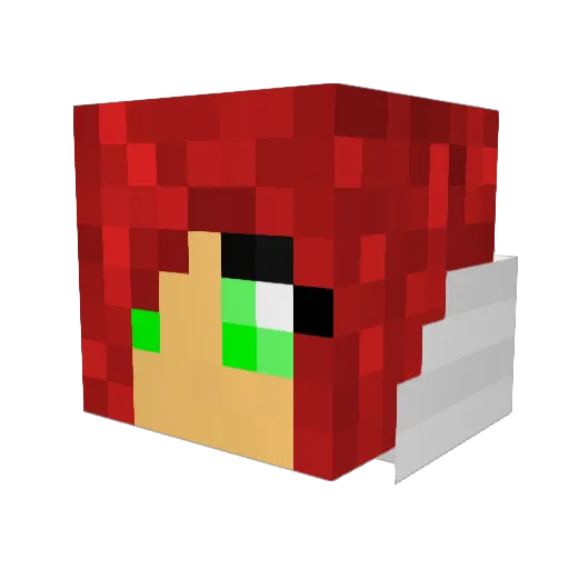 Yami_Drago Minecraft avatar head, 3D render