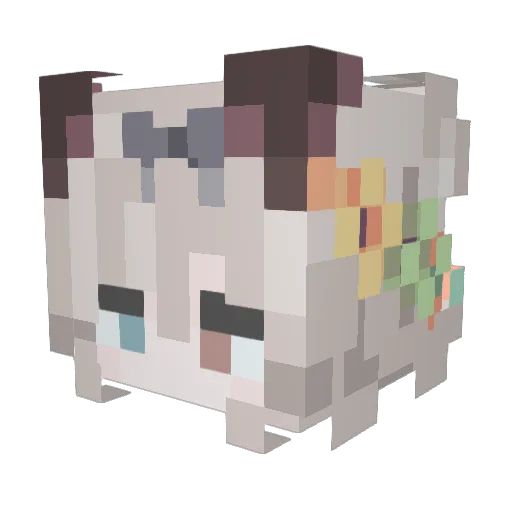Yami_Inori Minecraft avatar head, 3D render