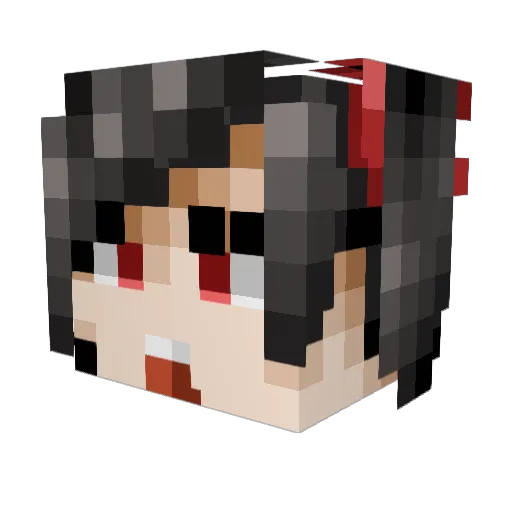 Yami______ Minecraft avatar head, 3D render