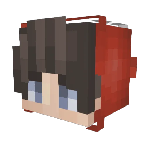 Yamidoo1 Minecraft avatar head, 3D render
