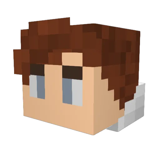 Yamihatsu Minecraft avatar head, 3D render