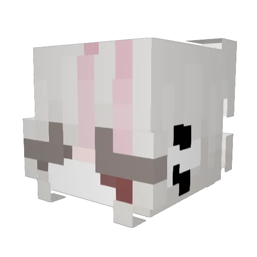 Yamiine Minecraft avatar head, 3D render