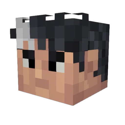 Yamikayn Minecraft avatar head, 3D render