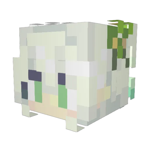 Yamikiko Minecraft avatar head, 3D render