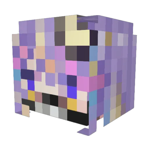 YamikoRachel Minecraft avatar head, 3D render