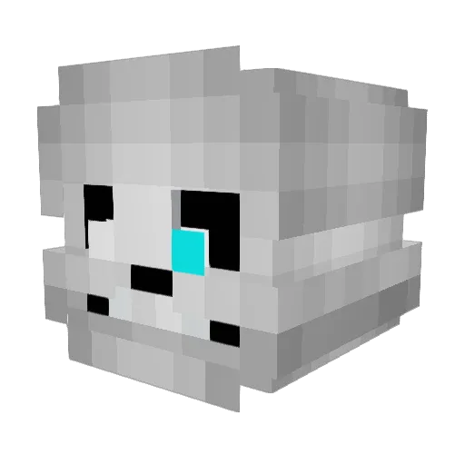 Yamilguzman Minecraft avatar head, 3D render