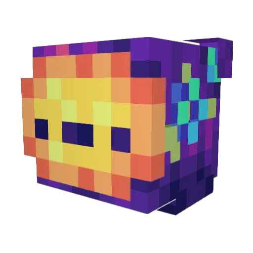 YaminGi Minecraft avatar head, 3D render