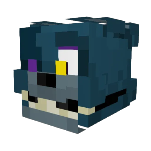 YamingsX Minecraft avatar head, 3D render