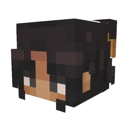 YaminoTensei Minecraft avatar head, 3D render
