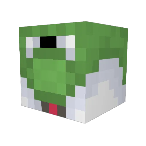 Yamirow Minecraft avatar head, 3D render
