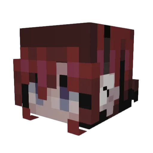 Yamitee Minecraft avatar head, 3D render