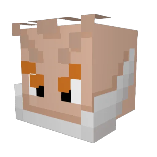 Yammy9x Minecraft avatar head, 3D render