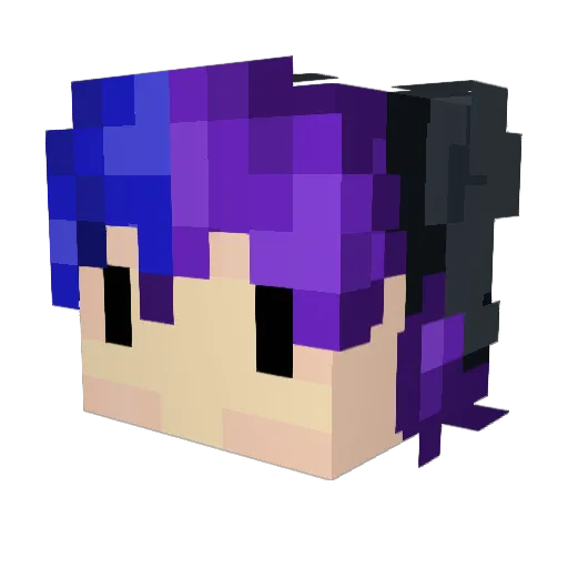 Yamocha Minecraft avatar head, 3D render