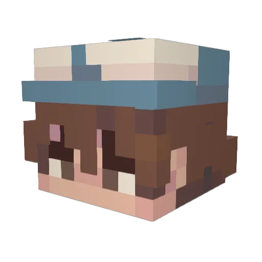 Yams1214 Minecraft avatar head, 3D render