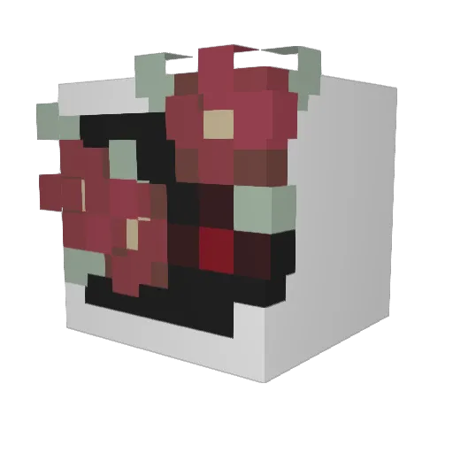 Yan3l1 Minecraft avatar head, 3D render