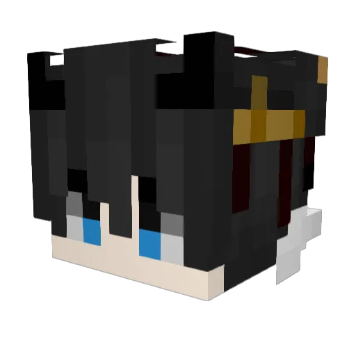 Yan9076 Minecraft avatar head, 3D render