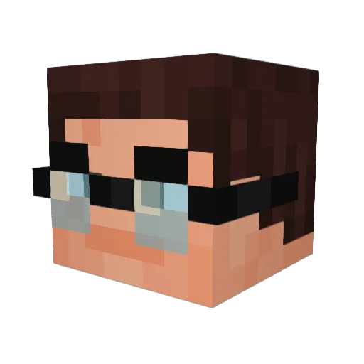 YanFushan Minecraft avatar head, 3D render