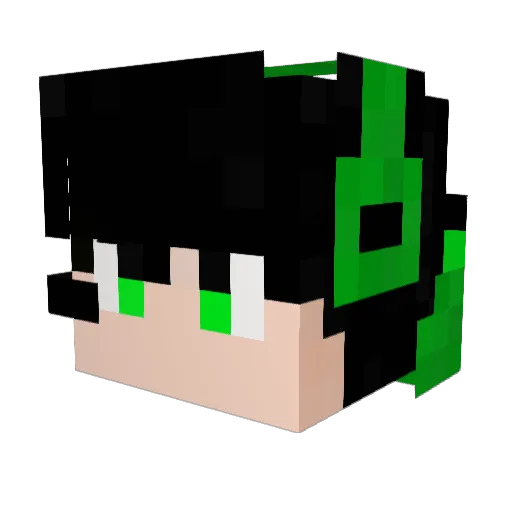 YanGamePlay2024 Minecraft avatar head, 3D render