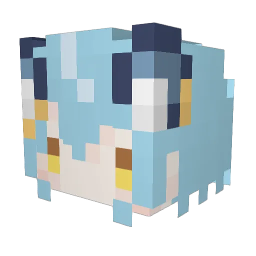 YanYanOxO Minecraft avatar head, 3D render