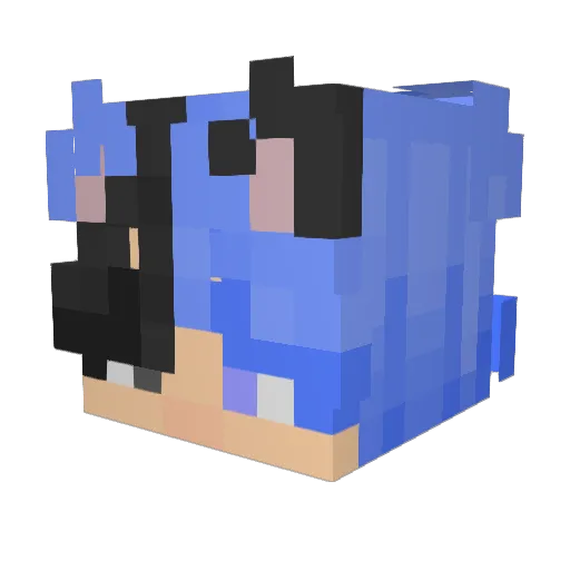 Yan_Chun Minecraft avatar head, 3D render