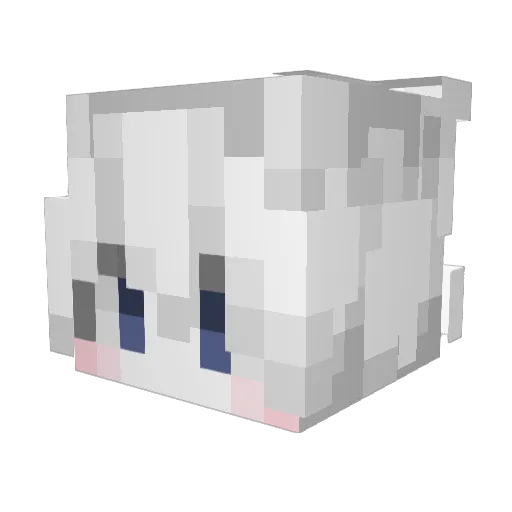 Yan_Iris Minecraft avatar head, 3D render