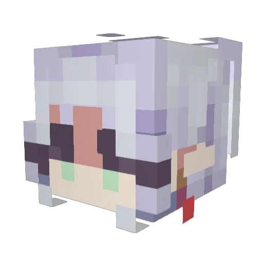 Yan_Yu03 Minecraft avatar head, 3D render