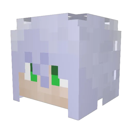 Yan_san Minecraft avatar head, 3D render