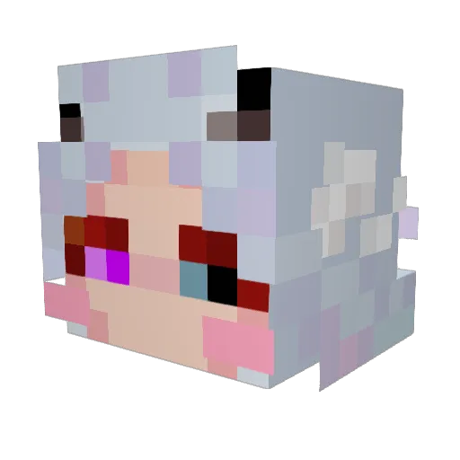 YanaSakuraz Minecraft avatar head, 3D render