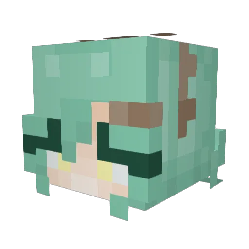 YanagiTohru Minecraft avatar head, 3D render