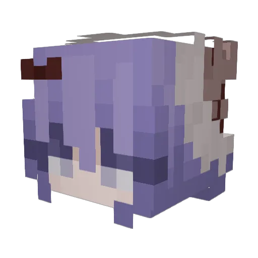 Yanakumi Minecraft avatar head, 3D render