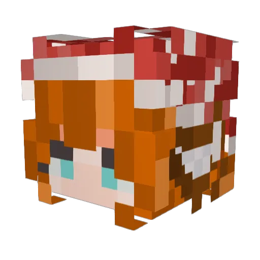 Yanari_saurus Minecraft avatar head, 3D render