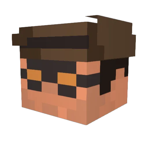 YandereKiwi Minecraft avatar head, 3D render