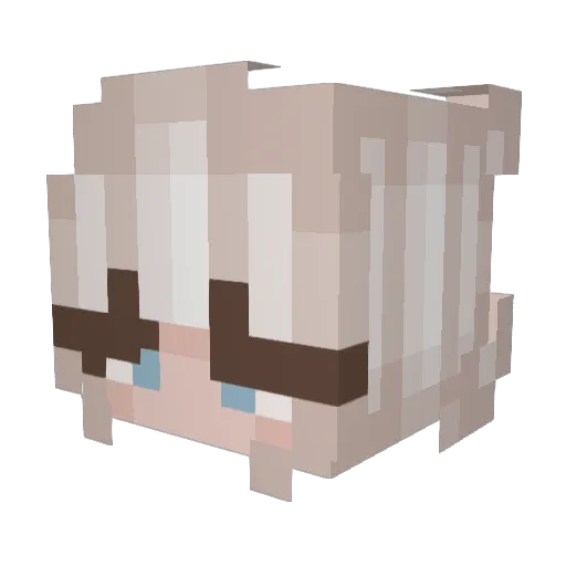 YandereMech Minecraft avatar head, 3D render