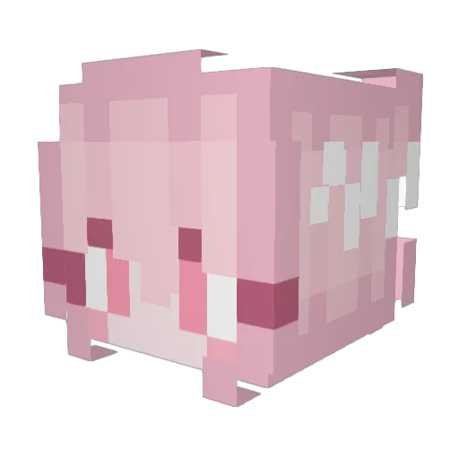 Yandere_XB Minecraft avatar head, 3D render