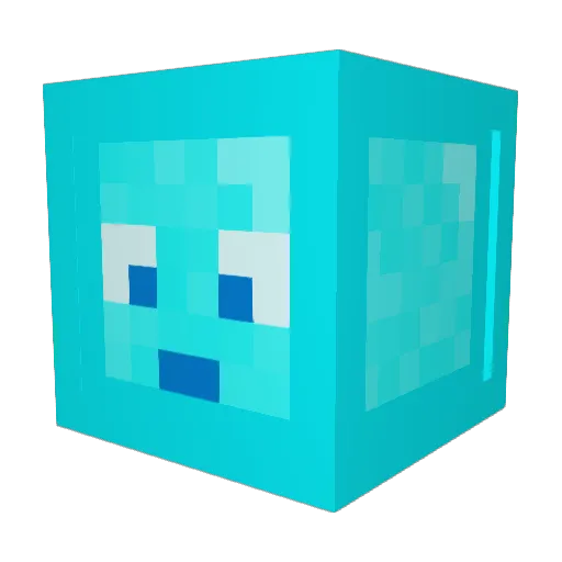 Yandge Minecraft avatar head, 3D render